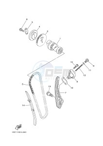 YFM300 RAPTOR 300 (1SC1) drawing CAMSHAFT & CHAIN