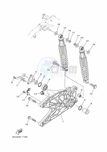 GPD125-A NMAX 125 (BV3C) drawing REAR ARM & SUSPENSION