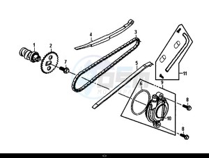 ORBIT II 50 (45 KM/H) (AE05W8-EU) (L8-M0) drawing CAM SHAFT - CYL. HEAD L. SIDE COVER