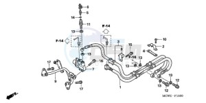 VFR8009 U / MME TWO drawing REAR BRAKE HOSE (VFR800)