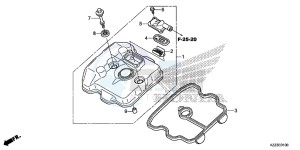 CRF250LE CRF250L Korea - (KO) drawing CYLINDER HEAD COVER