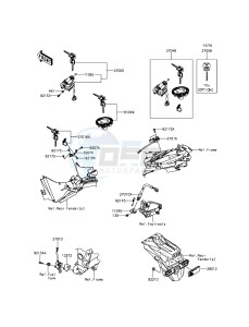 Z300_ABS ER300BFF XX (EU ME A(FRICA) drawing Ignition Switch