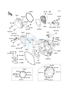 ZX 1200 A [NINJA ZX-12R] (A1) [NINJA ZX-12R] drawing ENGINE COVER-- S- -