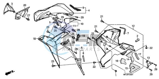 LOWER COWL (R.) (CBR600RR9,A/RA9,A)