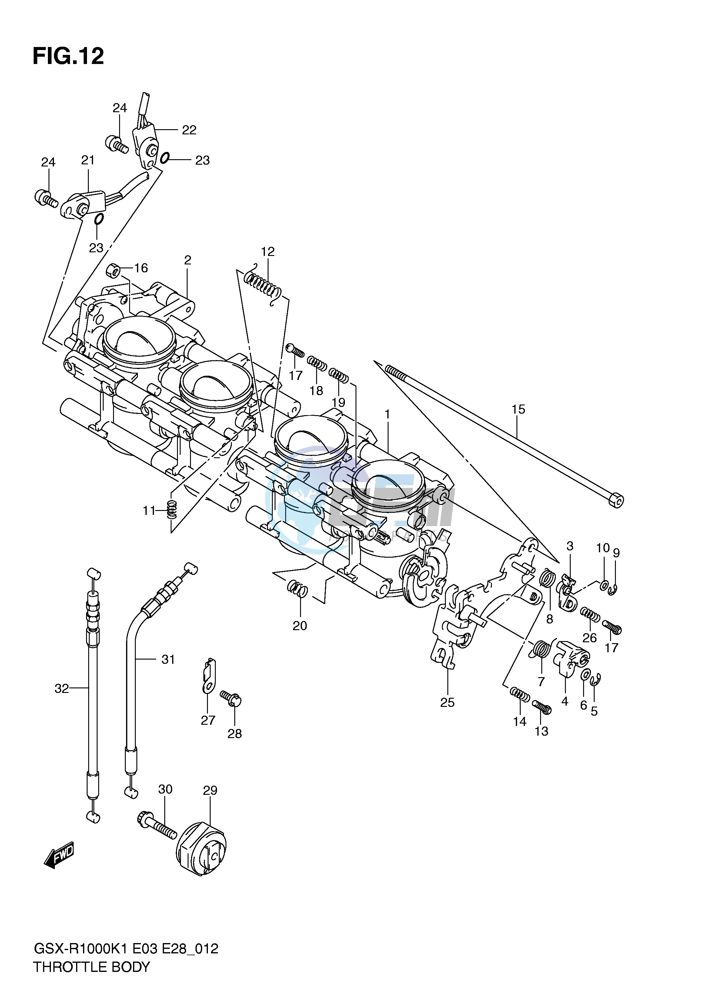 THROTTLE BODY (GSX-R1000K1)