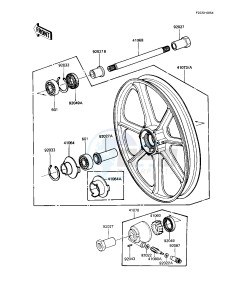 KZ 1000 R [EDDIE LAWSON REPLICA] (R1-R2) [EDDIE LAWSON REPLICA] drawing FRONT WHEEL_HUB