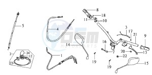 DD50 FIX 25 KMH E2 drawing HANDLEBAR / HANDLEBAR COVER / DASHBOARD