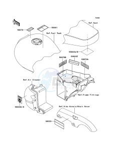 W650 EJ650-C7P GB XX (EU ME A(FRICA) drawing Labels