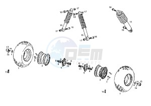 DFW QUAD - 50 cc drawing FRONT WHEEL