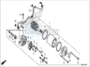 CB500FAH CB500F ED drawing STARTER MOTOR