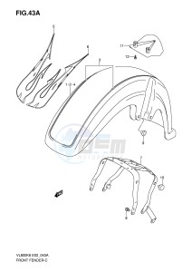 VL800 (E2) VOLUSIA drawing FRONT FENDER (MODEL K8)