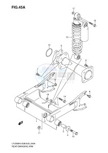 LT-Z250 (E28-E33) drawing REAR SWINGINGARM (MODEL K6 K7 K8)