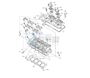 XJ6-F DIVERSION 600 drawing CYLINDER HEAD