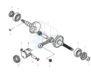 YN NEO'S 50 drawing CRANKSHAFT AND PISTON