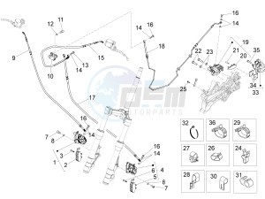 X10 350 4t 4v ie e3 drawing Brakes hose  - Calipers