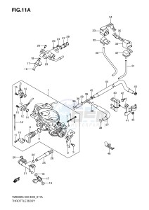 VZ800 (E3-E28) MARAUDER drawing THROTTLE BODY (MODEL K9)