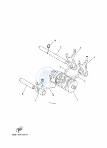 YZ85LW YZ85 (B0G7) drawing SHIFT CAM & FORK