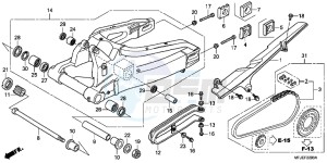 CBR600RRC drawing SWINGARM