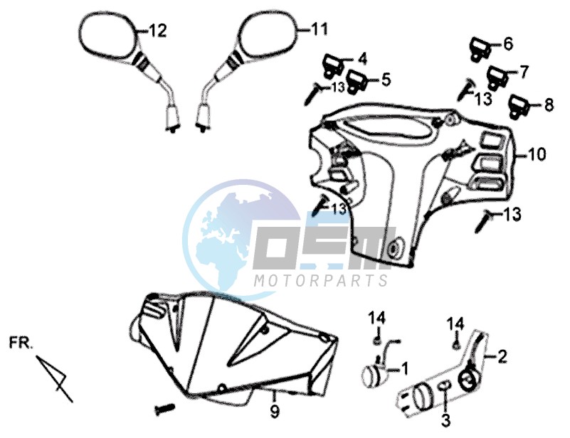 HEADLIGHTKAP / MIRRORS / CONTROLS