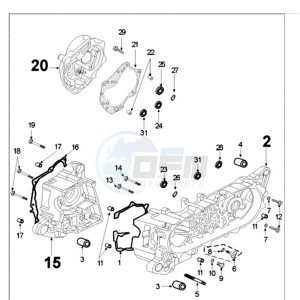 VIVA 3 L 50 4T SIXTIES drawing CRANKCASE