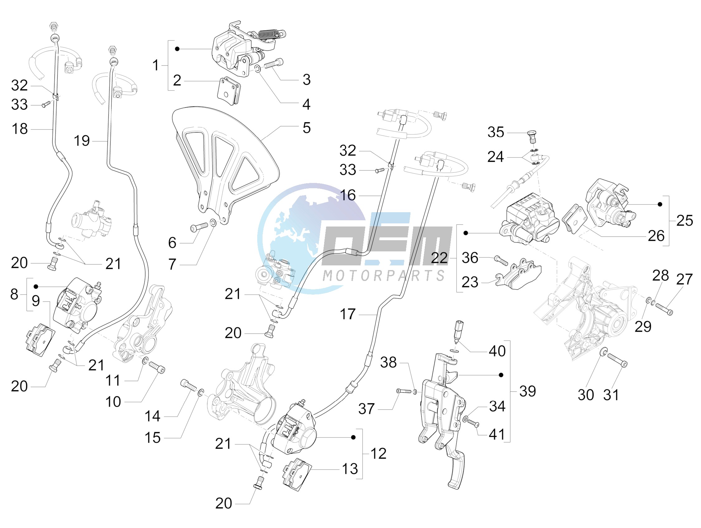 Brakes pipes - Calipers (ABS)