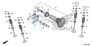 CRF450RG CRF450R Europe Direct - (ED) drawing CAMSHAFT/VALVE