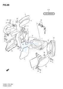 VL800 (E2) VOLUSIA drawing FRAME COVER (VL800UEL1 E19)