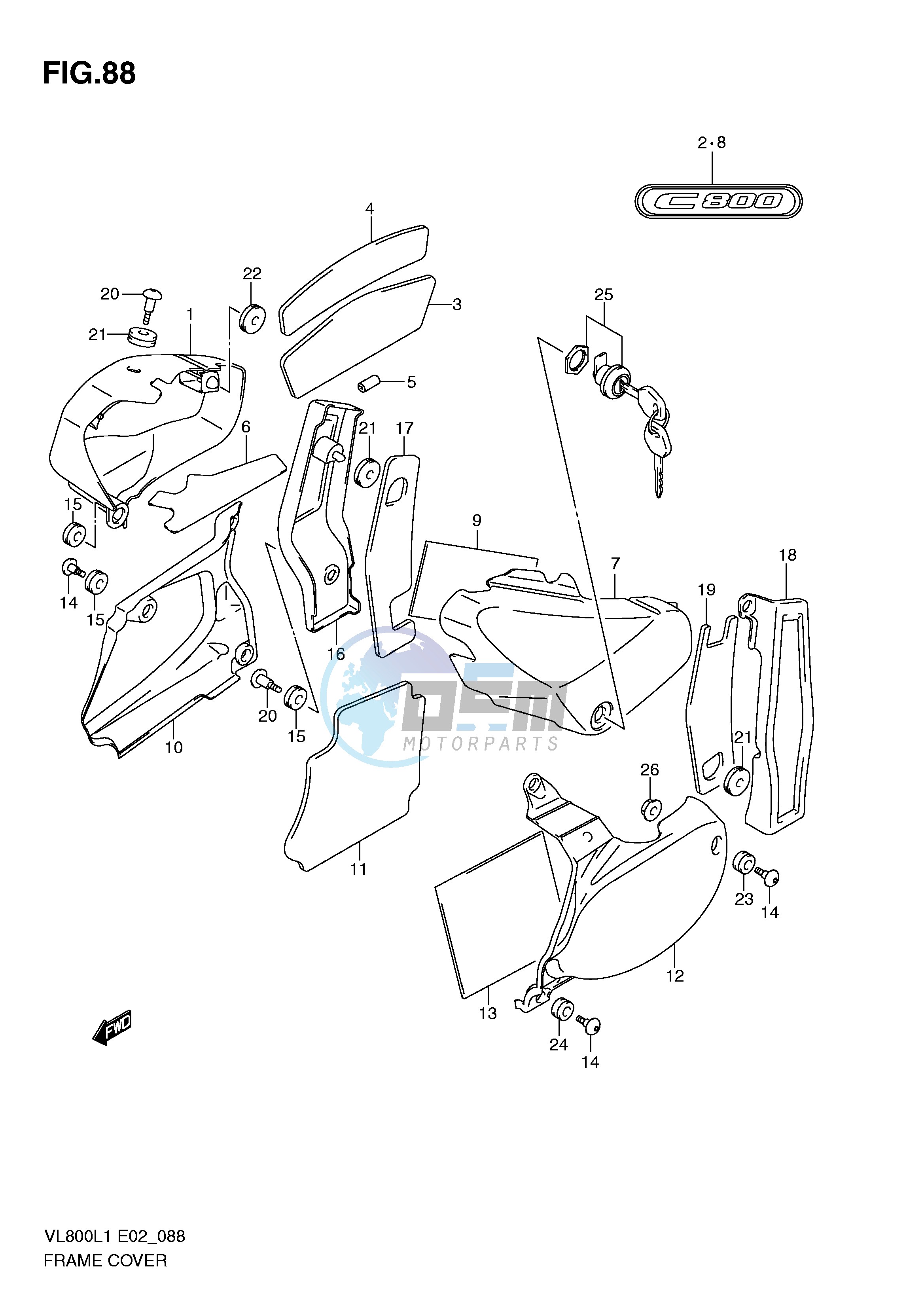 FRAME COVER (VL800UEL1 E19)