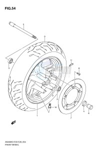 AN400 (E3-E28) Burgman drawing FRONT WHEEL