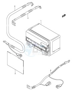 AN250 (E2) Burgman drawing BATTERY (MODLE K1 K2)