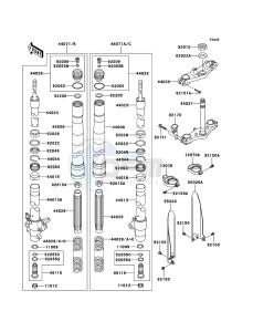 KX85/KX85-<<II>> KX85BDF EU drawing Front Fork