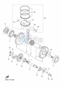 WR450F (B7R9) drawing CRANKSHAFT & PISTON