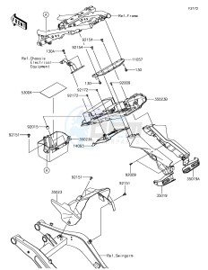 NINJA 650 EX650KJF XX (EU ME A(FRICA) drawing Rear Fender(s)