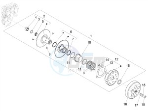 SPRINT 125 4T 3V IE NOABS E2-E3 (APAC) drawing Driven pulley