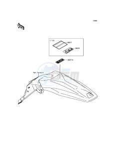 KLX450R KLX450AEF EU drawing Labels