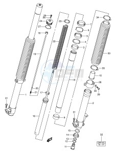 DR-Z400 (E3-E28) drawing FRONT FORK DAMPER