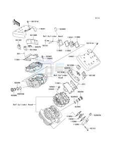 VN 1500 B [VULCAN 88 SE] (B1-B3) N7FA drawing CYLINDER HEAD COVER