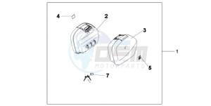 XL700VA9 France - (F / ABS CMF) drawing PANNIER SET