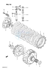 RM125 (E2) drawing CLUTCH