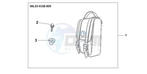 VT750C drawing LEATHER BACKREST BAG