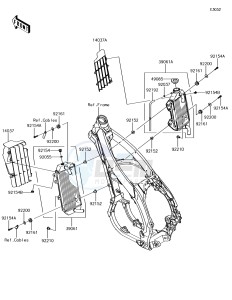 KX450F KX450HHF EU drawing Radiator