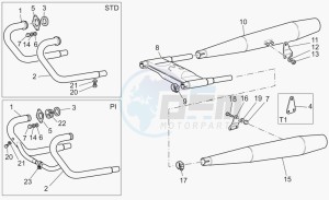 California 1100 EV PI Cat. Alum./Tit. PI Cat. drawing Exhaust unit