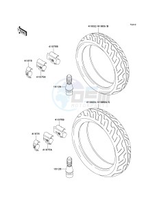 ZX 1100 D [NINJA ZX-11] (D4-D6) [NINJA ZX-11] drawing TIRES