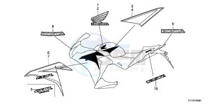 CBR125RWB CBR125RW E drawing MARK/ STRIPE (1)