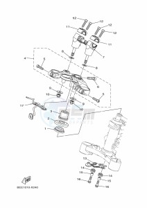 XSR700 MTM690 (BEF1) drawing STEERING