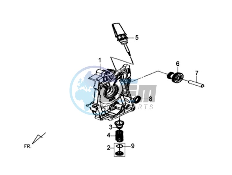 CRANKCASE RIGHT / START MOTOR