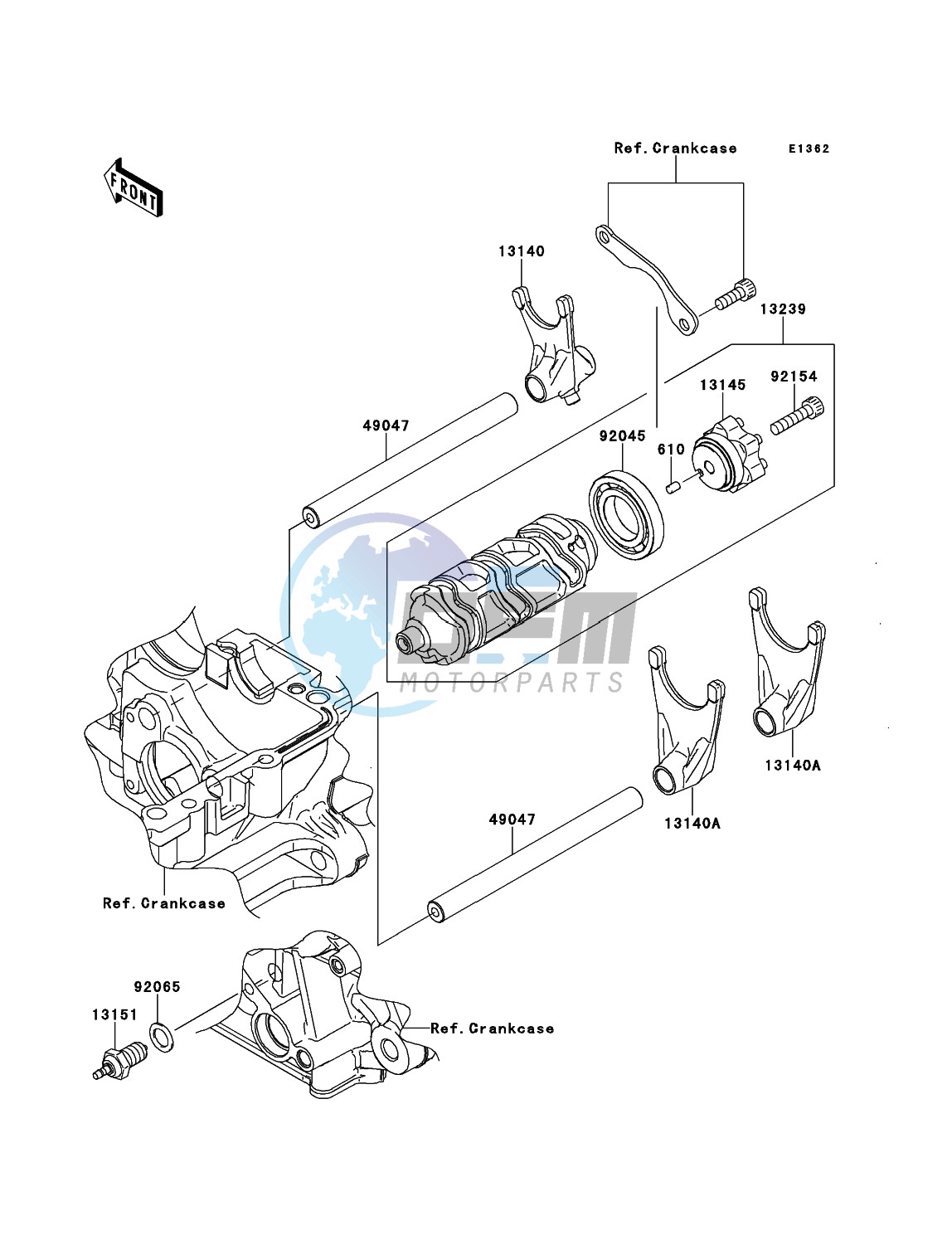 Gear Change Drum/Shift Fork(s)