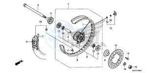 CRF150RBE CRF150RB Europe Direct - (ED) drawing FRONT WHEEL