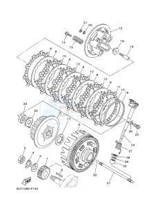 YZ250X (BJ41) drawing CLUTCH