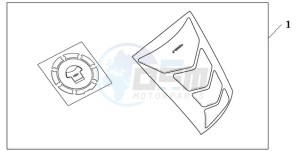 CBF600NA9 Europe Direct - (ED / ABS 25K) drawing TANKPAD / FUEL LID COVER